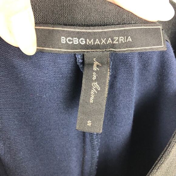 BCBGMaxAzria Gianni Black & Navy Contrast Colorblock Cargo Pants Small - Picture 11 of 15